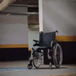 Empty wheelchair