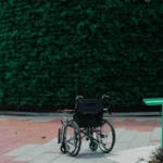 Wheel chair outside